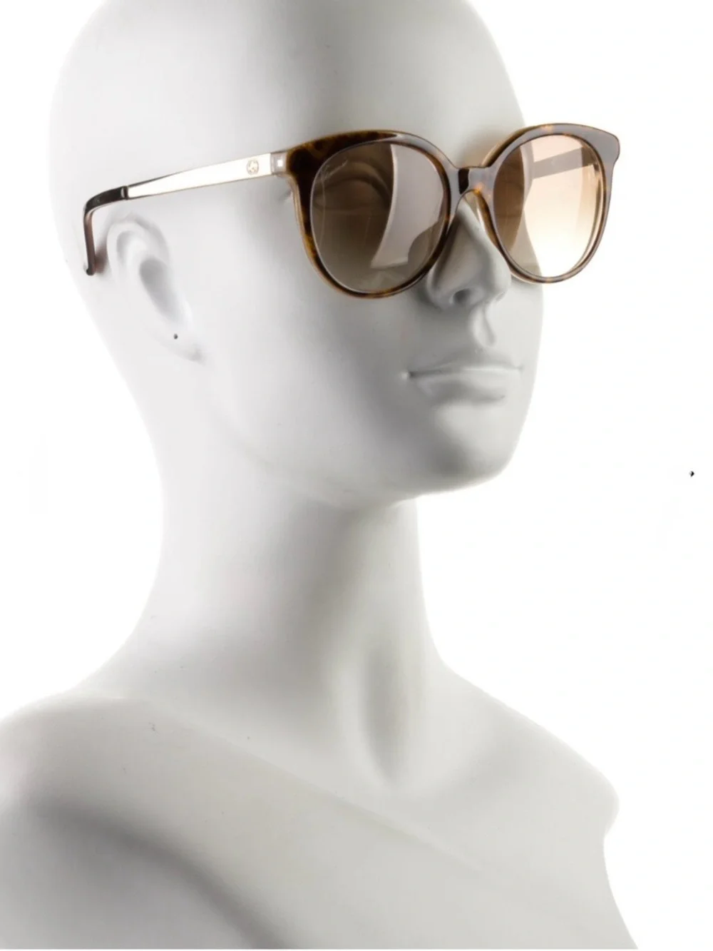 Gucci Tortoiseshell Cat-Eye Sunglasses with Brown Gradient Lenses - Picture 1 of 3